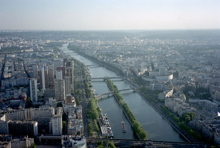 Париж с высоты. Сена